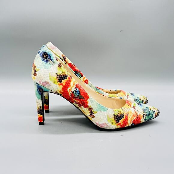 Cole Haan Shoes - Cole Haan Shoes Womens 9.5 Multicolor Floral Leather Stiletto Pumps Pointed Toe